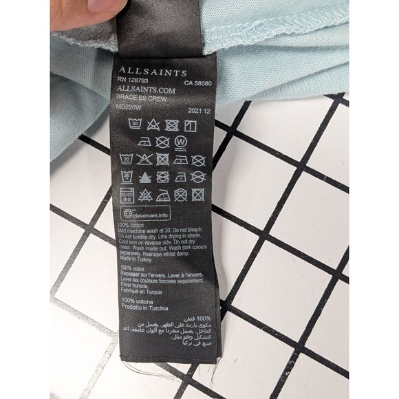 AllSaints T Shirt Men Size L Regular Fit Minimalist Logo Quiet Luxury Soft Urban - Picture 9 of 10